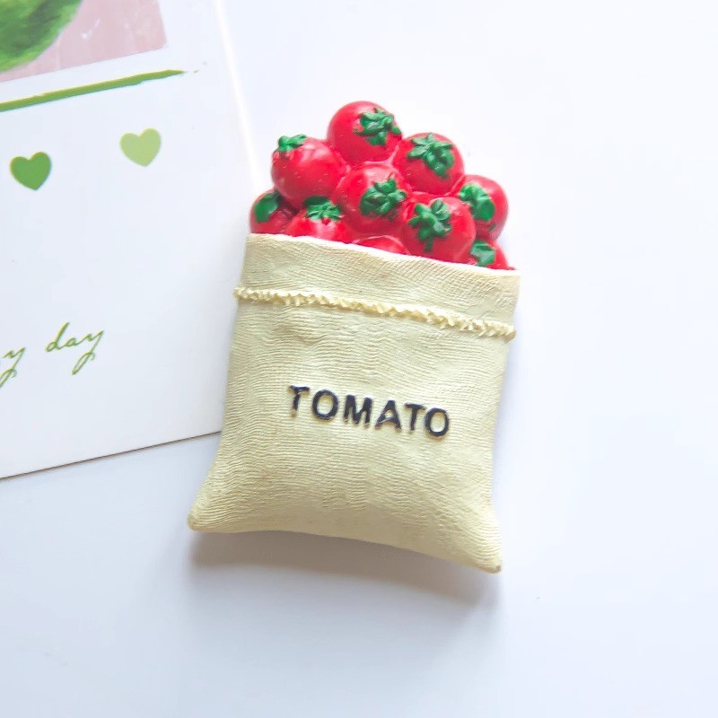 Creative 3D ตู้เย็นสติกเกอร์ Nordic ins ตกแต่งอาหารของเล่นสามมิติอาหารบ้านแม่เหล็กจําลองอาหารแม่เหล็ก 11.5