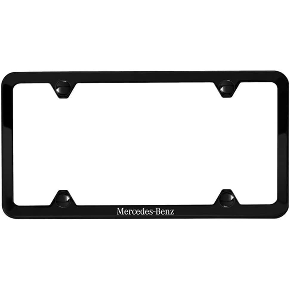 กรอบป้ายทะเบียน Mercedes-Benz Q-6-88-0125 - MB สีดํา Slim Line (2200)