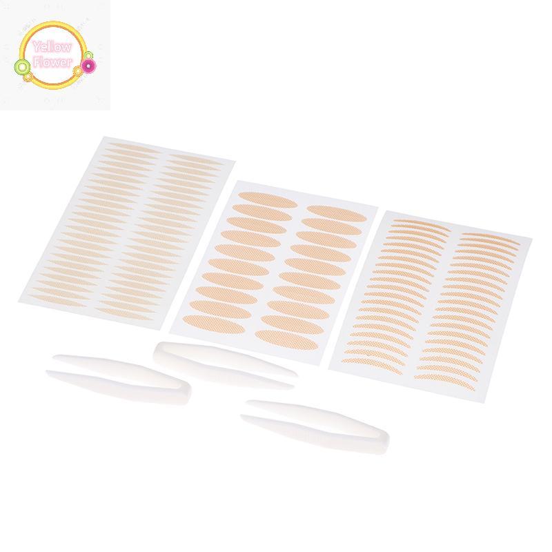 YellowFlower 200 ชิ้นที่มองไม่เห็นลูกไม้ตาข่าย Double Eyelid Lift Strip เทปกาว Sticke TH