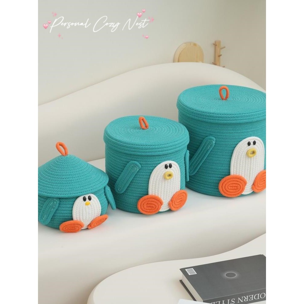 ตะกร้าเก็บของน่ารัก ตะกร้าเก็บของโต๊ะ ตะกร้าใส่ของเล่น卡通 ตะกร้าถักมือถือ ตะกร้าเก็บของหัวเตียง ตะกร้าใส่กุญแจ NNRS ตะกร้าเก็บของน่ารัก ตะกร้าเก็บของ NNRS