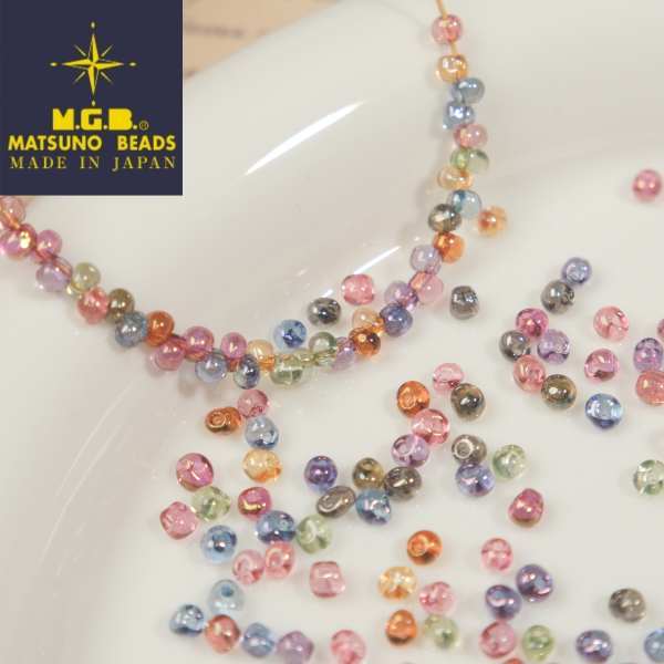 [ลูกปัดข้าว 2025] ญี่ปุ่นนําเข้า MGB Matsuno 3x4 มม.ลูกปัดข้าวหยดน้ําทําด้วยมือ diy เครื่องประดับสร้