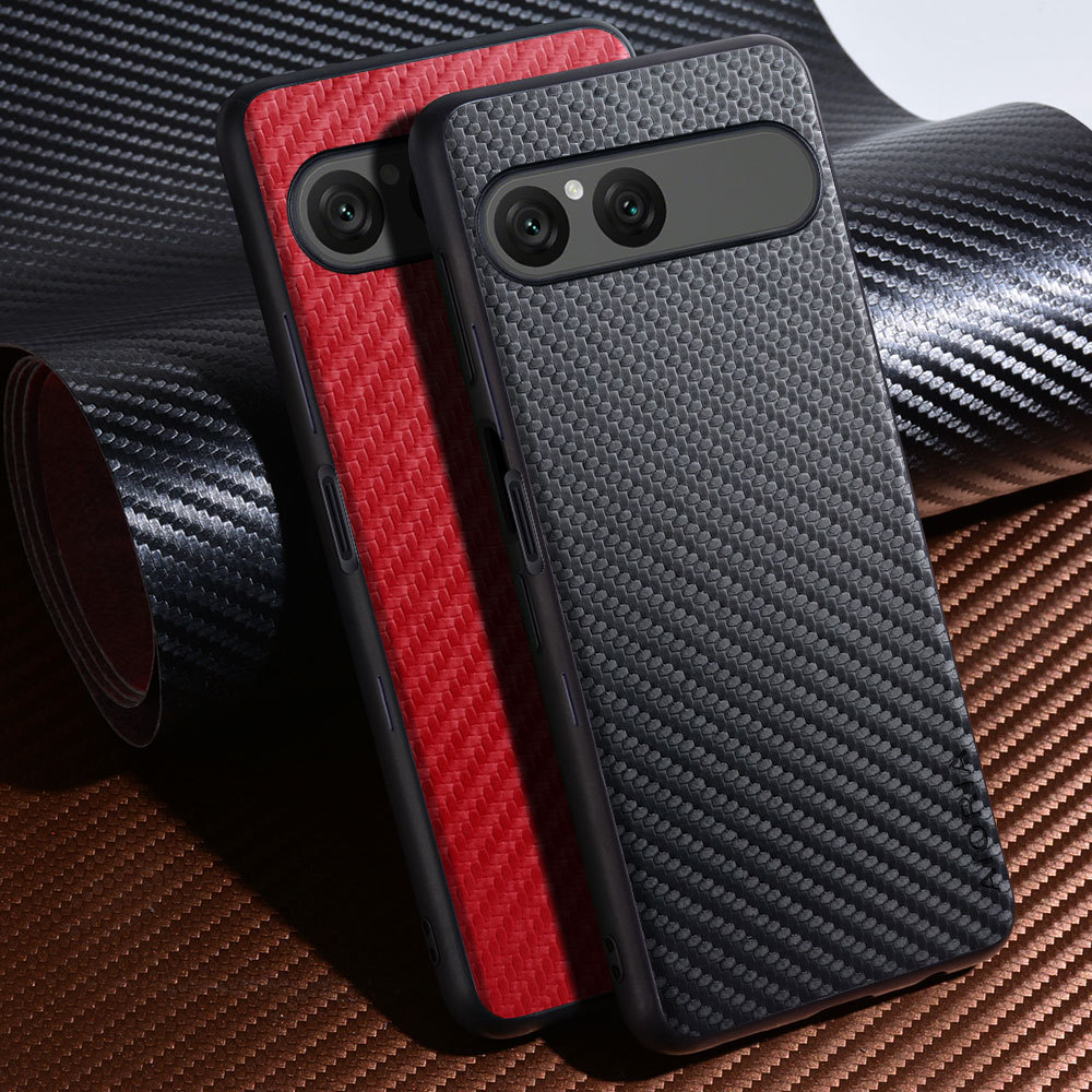 SONY คาร์บอนFibreเนื้อเคสโทรศัพท์สําหรับSony Xperia 10 VII VI 10IV 10 IIIแฟชั่นออกแบบนุ่มกลับCoveกรณีFunda