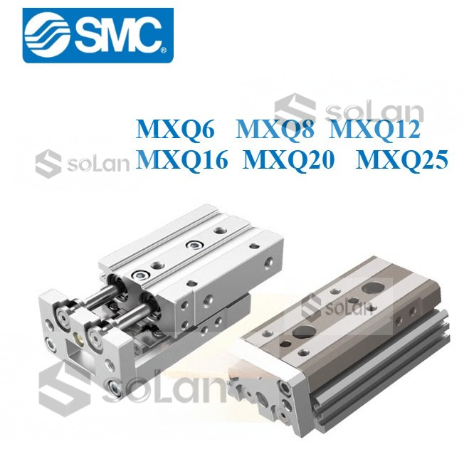 SMC ยี่ห้อใหม่ MXQ6/MXQ8/MXQ12/MXQ16/MXQ20/MXQ25-10-20-30-40-50-75 สไลด์กระบอก