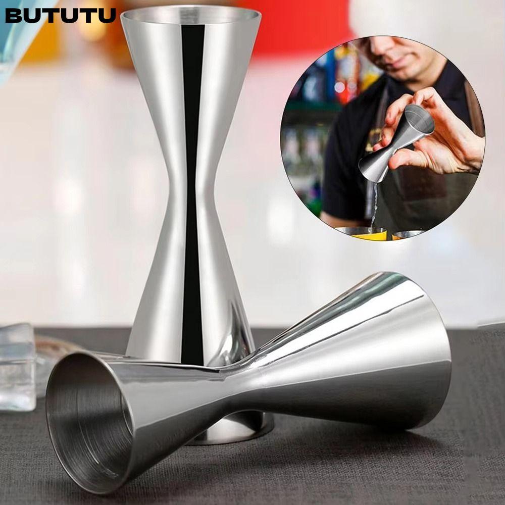 BUTU เครื่องปั่นค็อกเทล, 304 สแตนเลส Dual Shot วัด Jigger, 2oz 1oz แก้วค็อกเทลหนาสไตล์ญี่ปุ่นสําหรับ