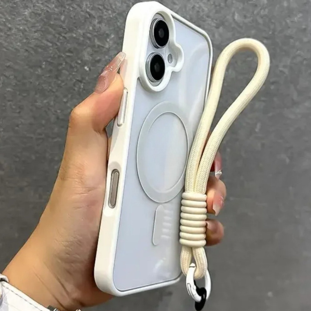COVET แม่เหล็กใสเพิ่ม Rainbow Lanyard Case สําหรับ iPhone 17 16 15 14 13 12 11 Pro Max Plus เคสกันกระแทก