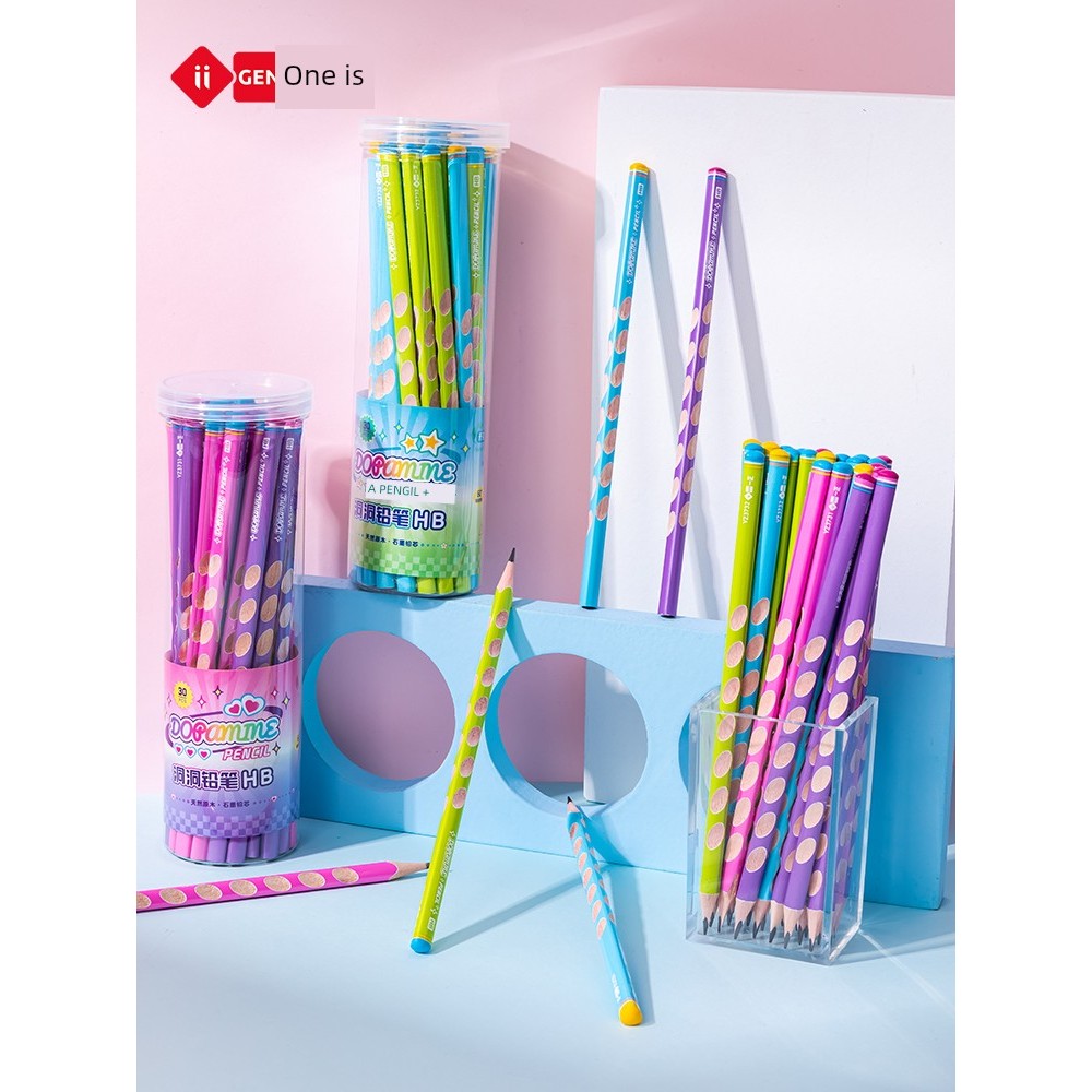 pencil case ของแจกเด็ก IiGEN เครื่องเขียนสำหรับนักเรียนโดปามีน HB ดินสอรูสำหรับนักเรียนชั้นประถมศึกษ