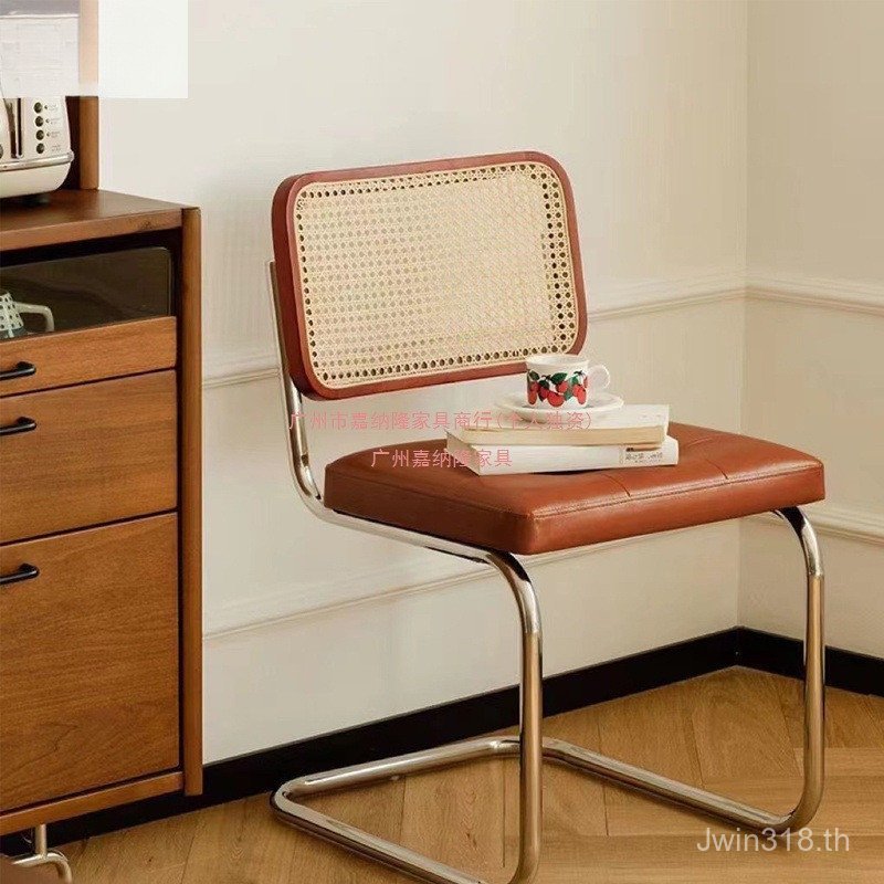 Ins เก้าอี้ในครัวเรือนเก้าอี้Designer Simple Casualเก้าอี้หวายCafe Nordicโรงแรมเก้าอี้รับประทานอาหาร