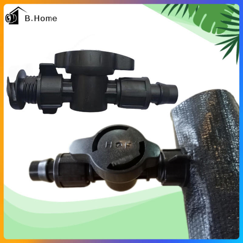 วาล์วน้ำหยด 16 มม 100ชิ้น/แพ็ค ใส่สายส่งน้ำ ท่อผ้า ท่อแบน วาล์วด้ามกลมใส่ง่าย เกลียวล็อค