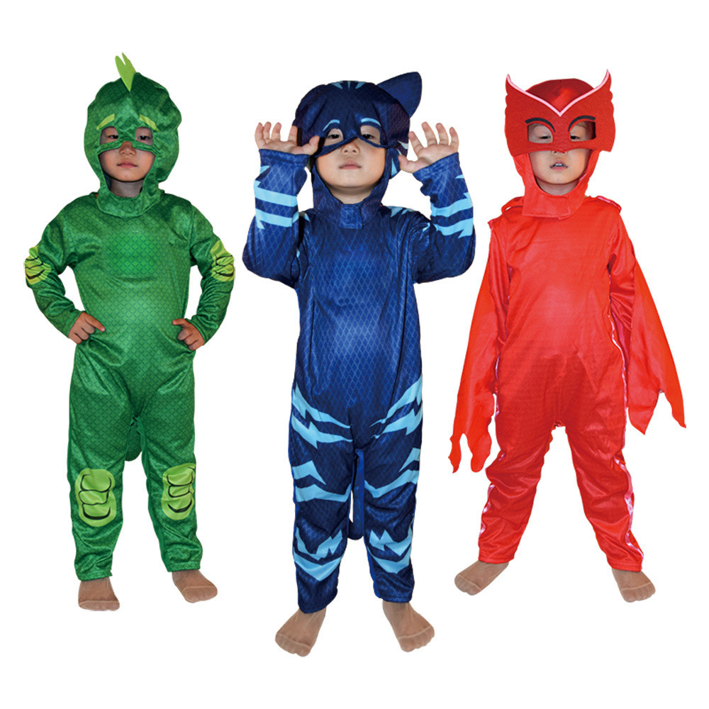 ชุดนอนสวมหน้ากาก Little Hero เด็ก cos เสื้อผ้าเด็กนกฮูกนกฮูกเด็ก Peter Pan Peter Pan เสื้อผ้าพร้อมสต