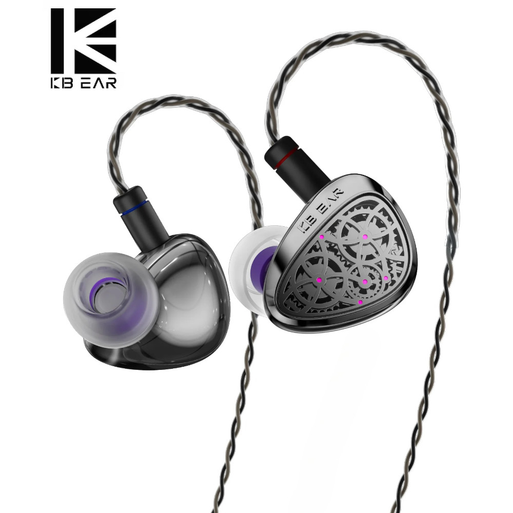 KBEAR Tourbillon-Pro TB-PRO หูฟังชนิดใส่ในหู 10 มม.DD และโลหะทั้งหมด HiFi IEM PU + PEEK + DLC ไดอะแฟรมคอมโพสิตหูฟังชุดหูฟังเกม