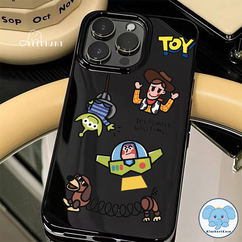 สำหรับIPhone 17 16 air 15 11 12 13 14 Pro Max XS XR X Max 7 15 Plusเรื่องราวของเล่น ที่ตลกดัชชุนน่ารักเคสพื้นผิวมันวาว