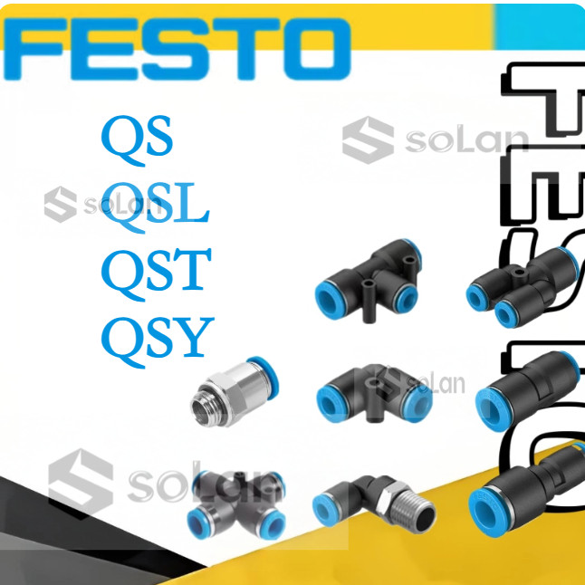 FESTO Quick Plug Connector QS-QST-QSY-QSL-1/8-1/4-3/8-1/2-16-12-10-8-6-4