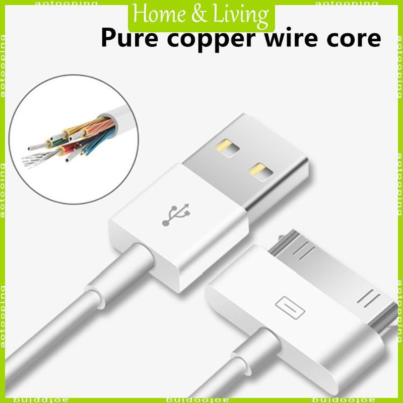 AOTOO ยาว 30Pin สายชาร์จสําหรับโทรศัพท์ 4 4s Pad 1 2 3 ชาร์จและถ่ายโอนข้อมูล