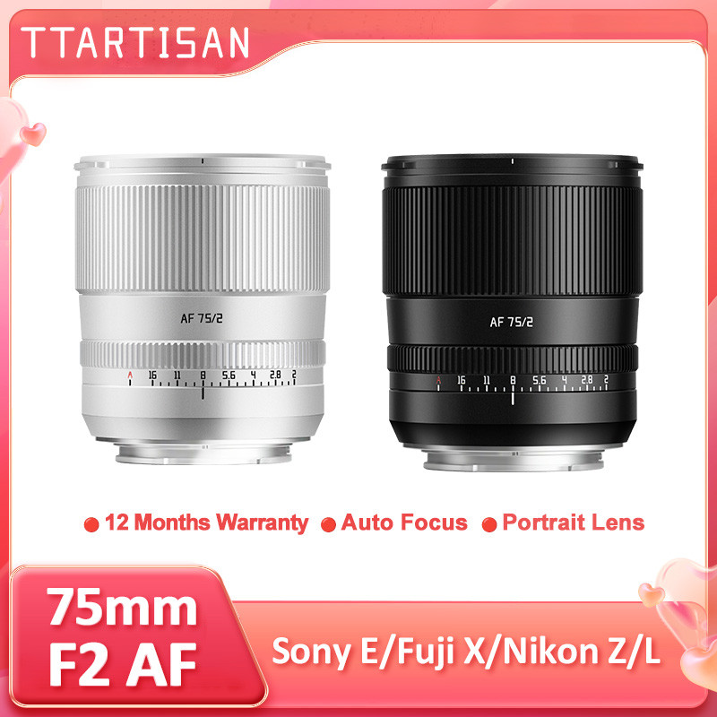TTArtisan 75 มม.F2 AF Auto Focus Portrait Full Frame เลนส์การถ่ายภาพสําหรับ Fuji XF XT30 III Sony E 