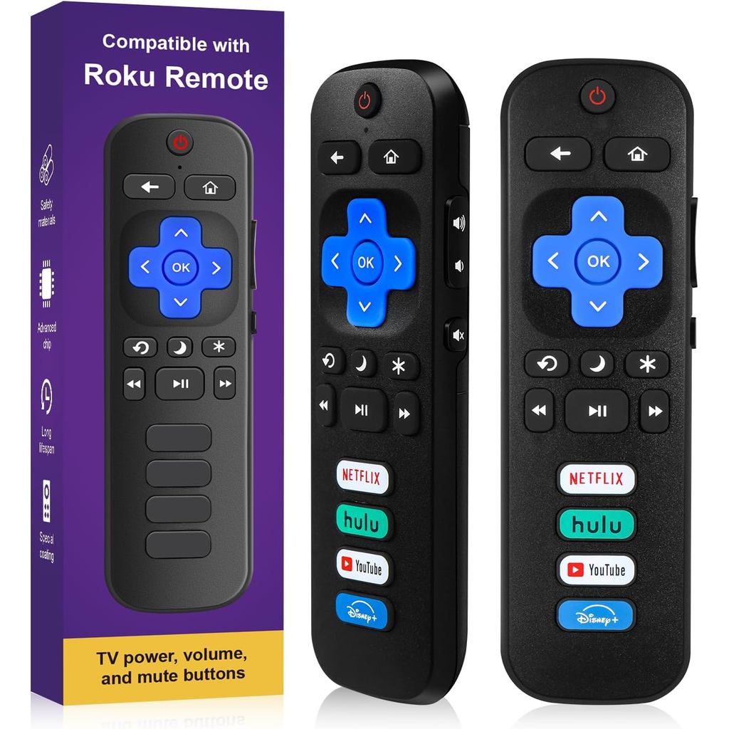 เปลี่ยน-รีโมทคอนโทรลสําหรับ Roku-TV,เข้ากันได้กับ TCL Roku/Hisense Roku/Onn Roku/Philips Roku Smart 