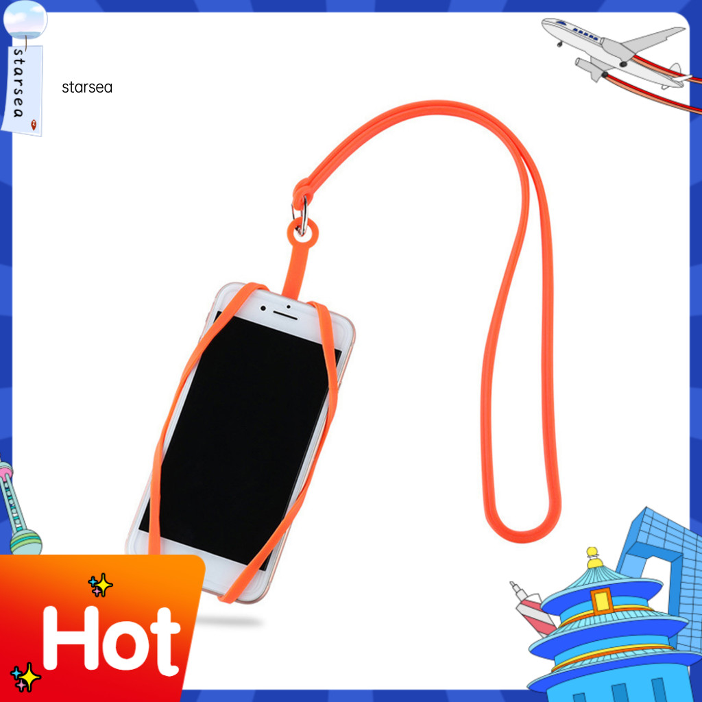SRA ZK ซิลิโคนโทรศัพท์กลับกรณีผู้ถือบัตรพร้อมเชือกเส้นเล็กสลิงสร้อยคอสายคล้องคอ