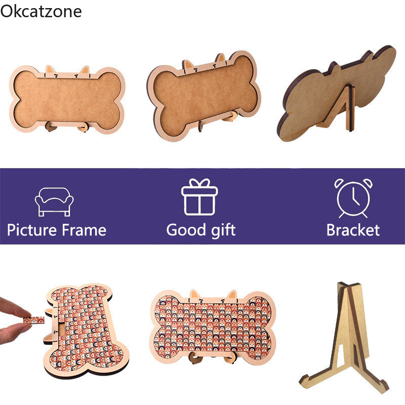 OKCAT Unzip Puzzle ไม้ไม่สม่ําเสมอแมวสุนัขปริศนา Unzip ของเล่นรูปสัตว์