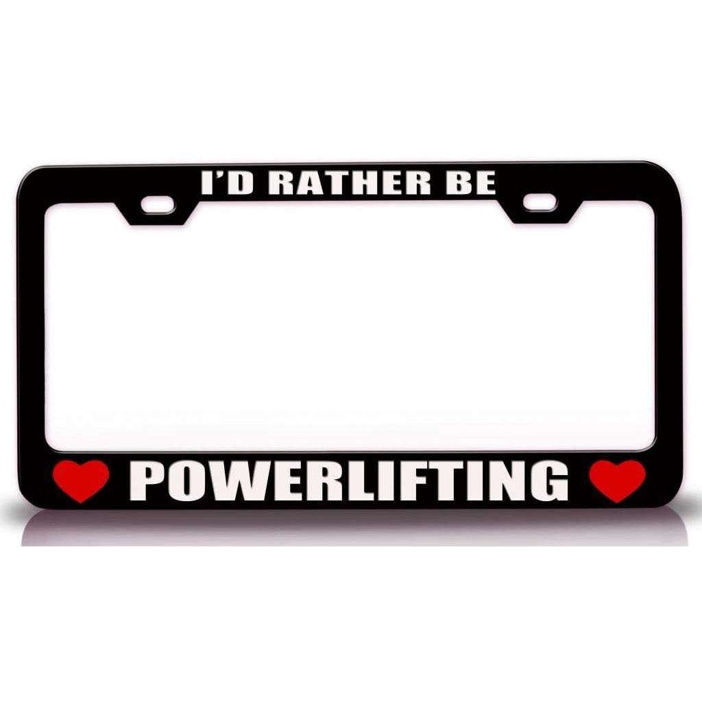 Im Rather BE Powerlifting Sports Metal Car SUV กรอบป้ายทะเบียนรถบรรทุก Bl p46