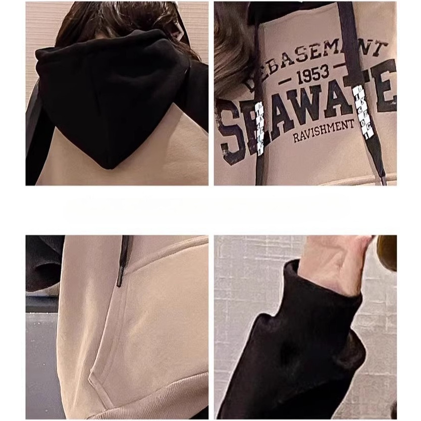 【YAOEENH】ชุดสองชิ้นหลวมสบายสำหรับเด็กอายุ 8-14 ปี สไตล์ฤดูฝนถึงหนาวยามค่ำคืน เสื้อฮูดพิมพ์ลายและกระโปรง ชุดแฟชั่น - รูปที่ 6