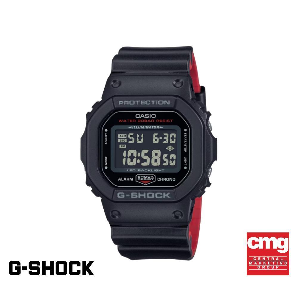CASIO นาฬิกาข้อมือผู้ชาย G-SHOCK รุ่น DW-5600UHR-1DR สายเรซิ่น สีดำ