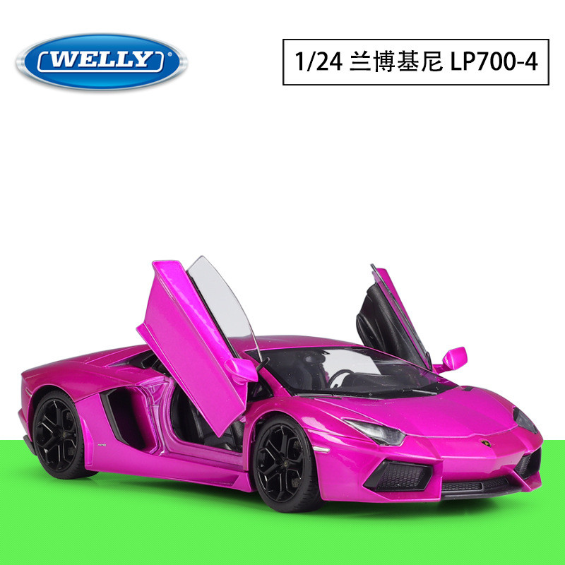 WELLY Willie 1: 24 Lamborgh Aventador LP700-4 จําลองรถรุ่นผลิตภัณฑ์สําเร็จรูปคอลเลกชัน