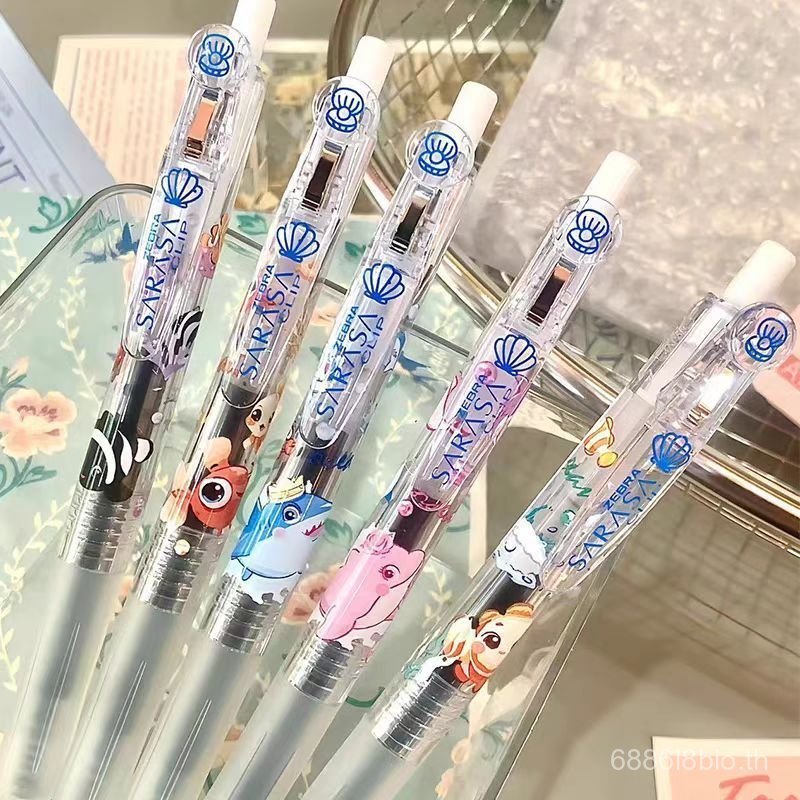 ญี่ปุ่น ZEBRA ZEBRA ปากกาเจล ZEBRA Limited Ocean Romance JJ15 คลิปรูปทรงพิเศษแปรงกดเรียบคําถามปากกาส