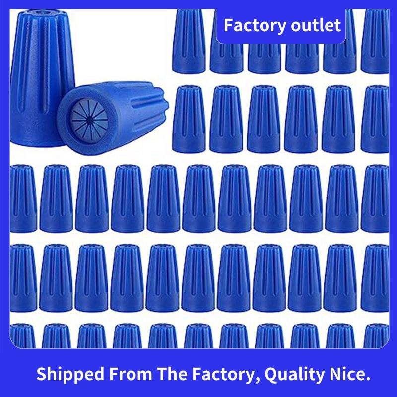 ขั้วต่อไฟฟ้ากลางแจ้งสีน้ําเงิน 100 ชิ้น 22AWG-12AWG