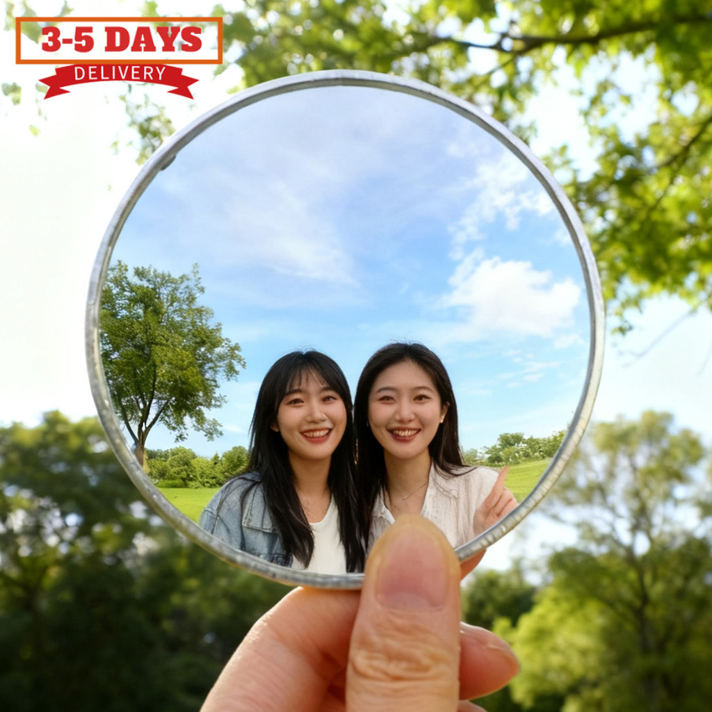[3-5 วันมาถึง] ความละเอียดสูง กระจกนูนเซลฟี่-ตัวสะท้อนแสงถ่ายภาพท่องเที่ยวที่มีการสะท้อนแสงที่เพิ่มขึ้นกรอบพลาสติกทนทานสําหรับของใช้ประจําวันการออกแบบการจับง่