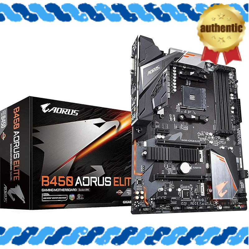 GIGABYTE B450 AORUS ELITE ATX Gaming Motherboard [Equipped with AMD B450 Chipset] MB4624
