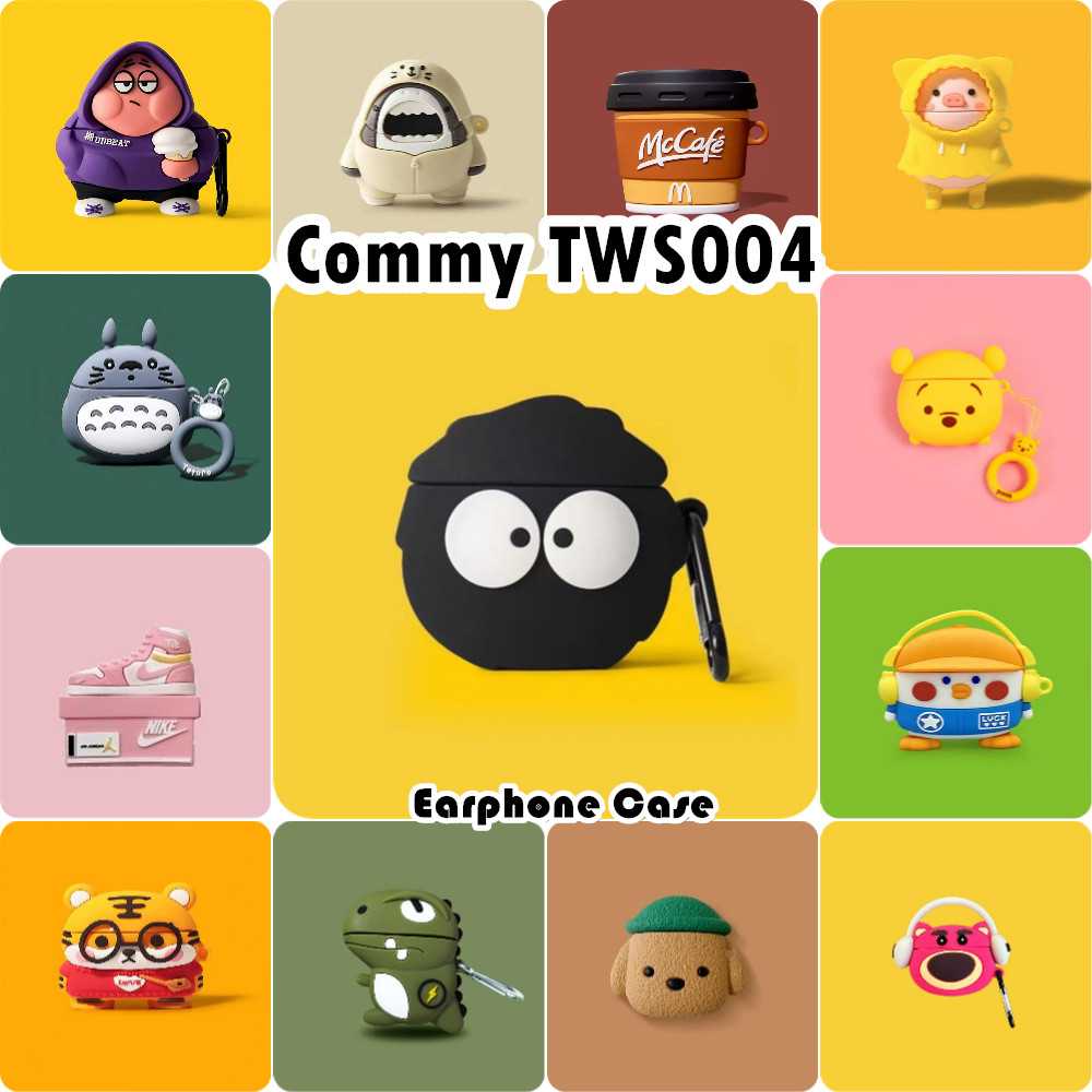 In StockFor Commy TWS004 เคสการ์ตูนอินเทรนด์ซิลิโคนอ่อนนุ่มหูฟังเคสฝาครอบ NO.1