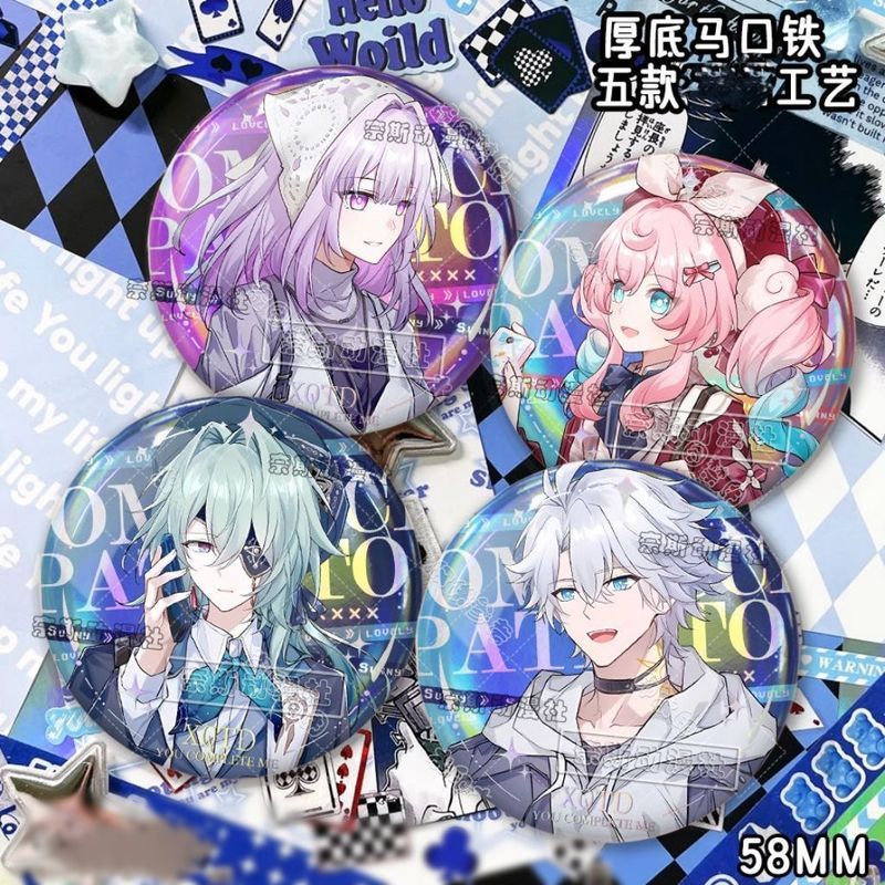 4 ชิ้น/ล็อตเข็มกลัด Khaslana Painon NeiKos496 Anaxa Anaxagoras Castophyrice Hyacine Hyacine Hyacine 