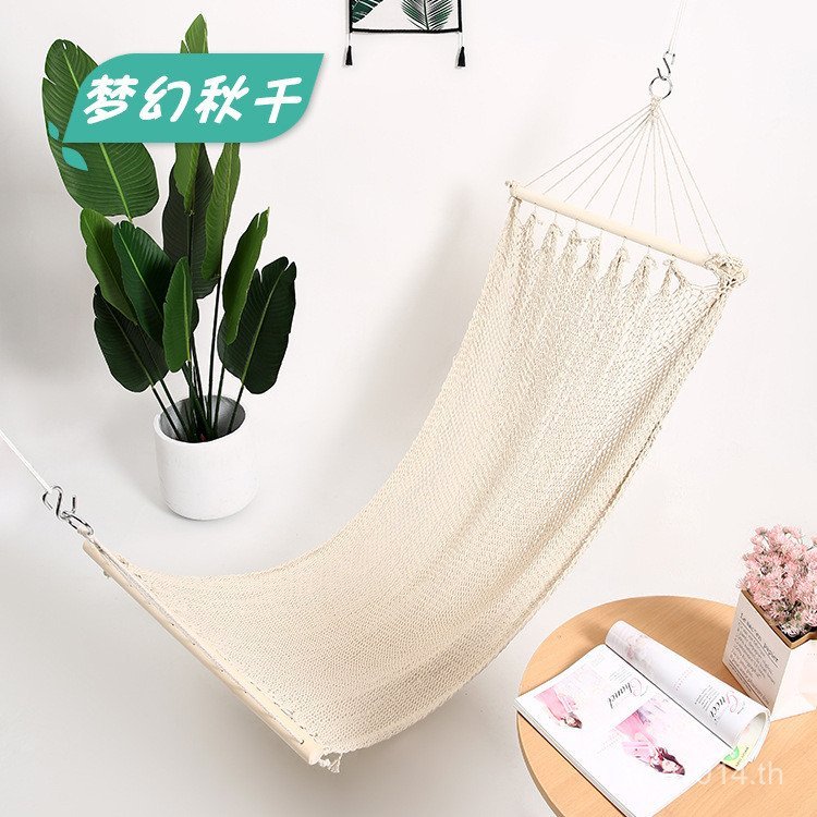 ตะกร้าแขวนเก้าอี้โยกในร่ม Cafe Hammock ins B & B Cradle เชือกฝ้าย Fine ตาข่ายแขวนเก้าอี้กลางแจ้ง Swi