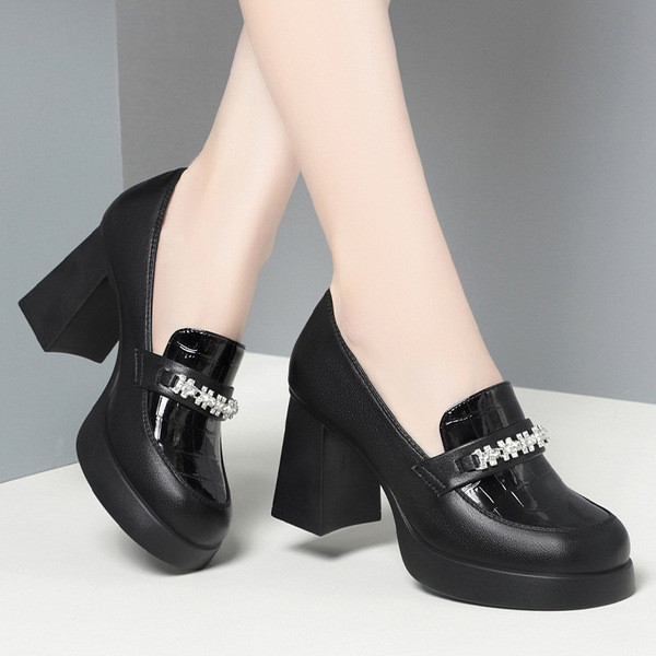 mary jane ส้นสูง mary jane shoes รองเท้าส้นสูง 8 เซนติเมตร แบบแมรี่เจน สำหรับผู้หญิง ปี 2023 ออกแบบใ