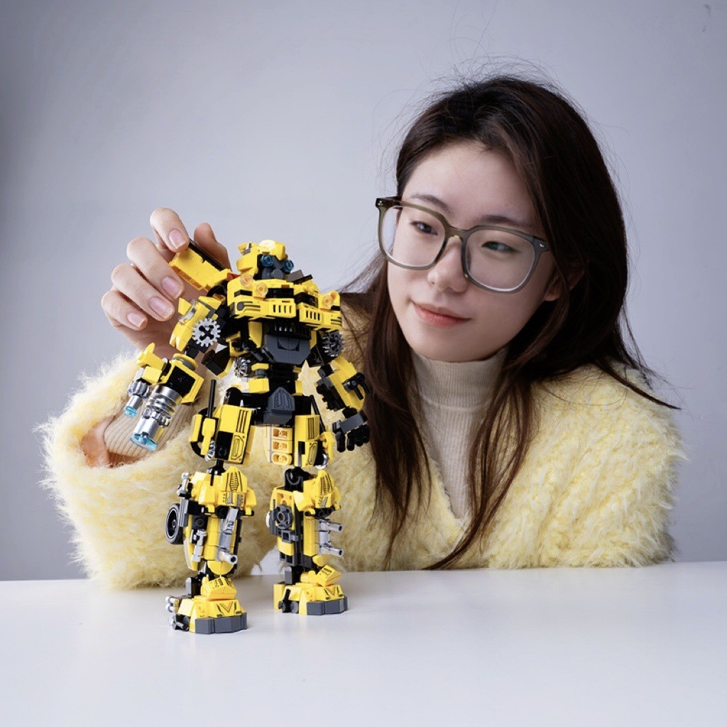 Optimus Bumblebee คอลัมน์การเปลี่ยนรูปประกอบของเล่น King Kong ใช้งานร่วมกับ Lego Building Blocks เด็