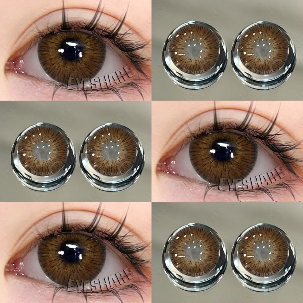 Eyeshare VIENNA สีเทา/ช็อคโกแลต/น้ำเงิน/น้ำตาล 2 ชิ้น คอนแทคเลนส์รายวัน บทบาทสมมติ ✨ตาโตขนาด14.5มม คอนแทคเลนส์รายป【กล่องฟรี】
