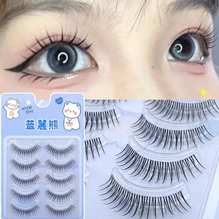5 คู่ Lash Extension Cross Natural U-shaped Dense เกาหลีแต่งหน้า K-POP สไตล์