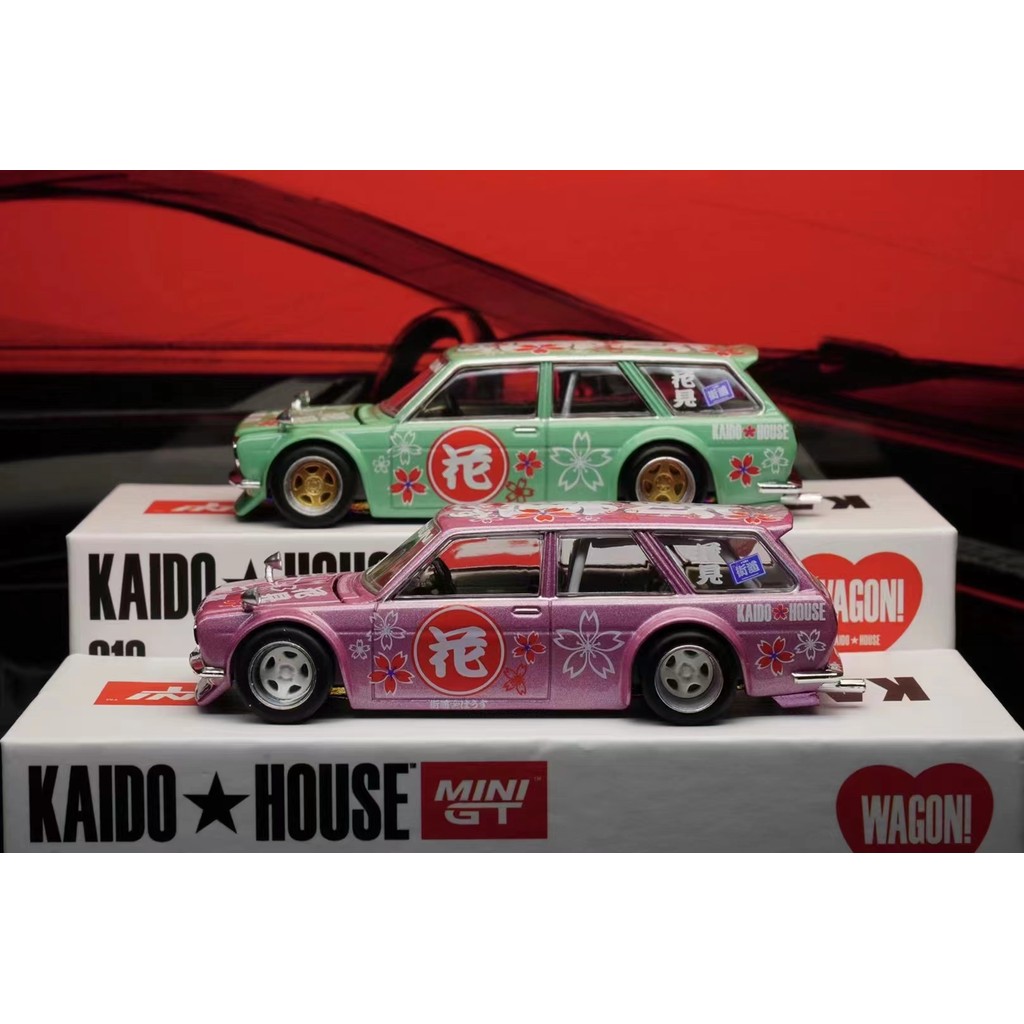 [โมเดลรถ] [Craftsmanship] Kaido House  MINI GT Datsun KAIDO 1:64 Wagon 510 โมเดลรถ