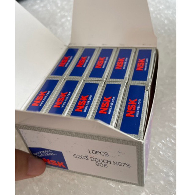 ยกกล่อง x10 ลูกปืน NSK 6201,6301,6203