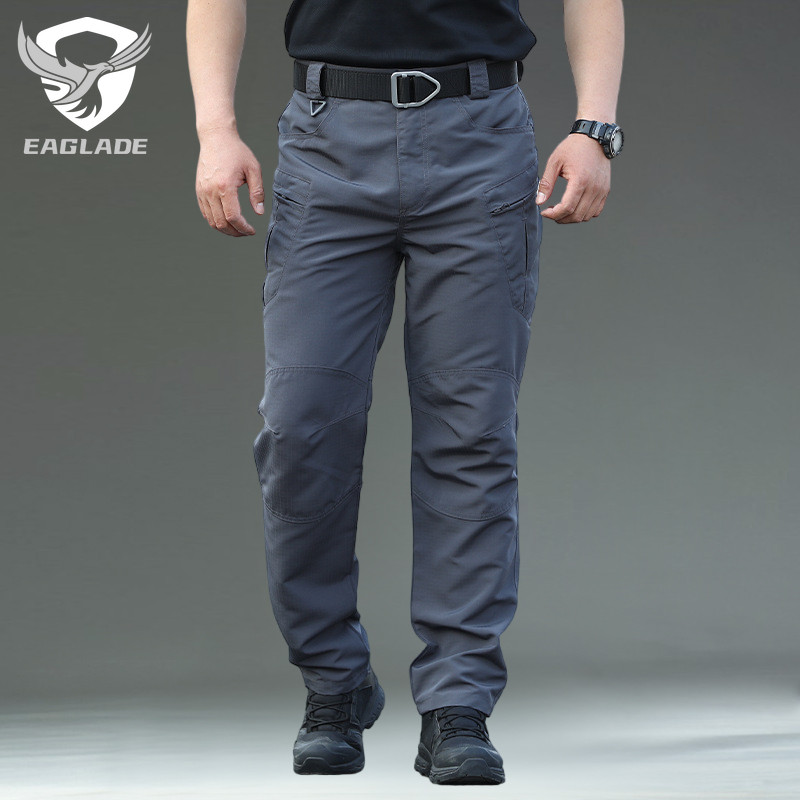 กางเกงคาร์โก้สำหรับผู้ชาย EAGLADE โมเดล IX5 สีเทา A01 ทนทานและกันน้ำ