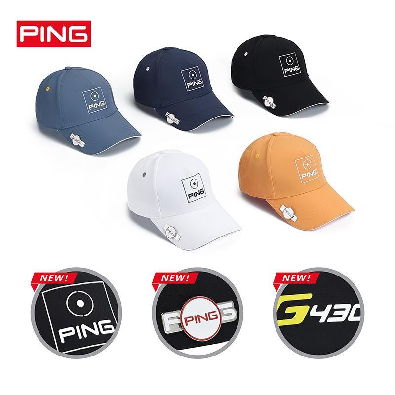 PING Men Golf Cap Golf Cap Mens Golf Sports Cap หมวกเบสบอลกลางแจ้ง PI2301