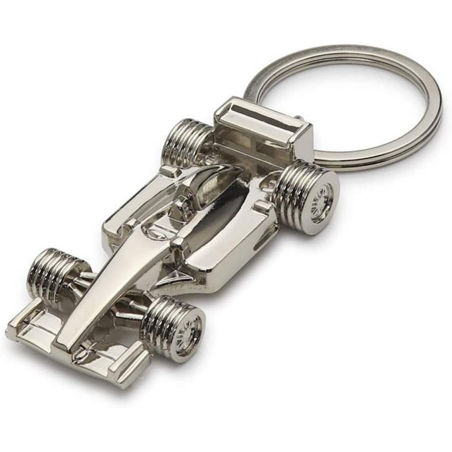 3D F1 Race Car KeyChain Driver Keyfob ของขวัญสําหรับพ่อสามีแฟน Metallic Medium
