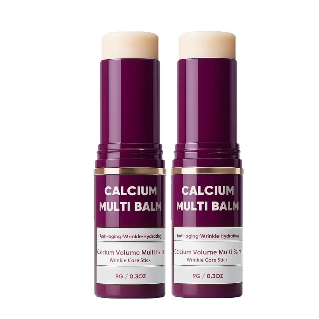 2PCS Calcium Multi Balm Stick - Calcium Volume Multi Balm, คอลลาเจนเกาหลีต่อต้านริ้วรอย Stick, ต่อต้