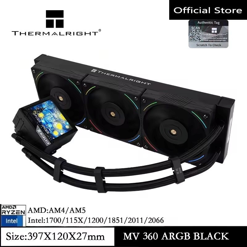 Thermalright MJOLNIR VISION 360 ARGB water cooling radiator 3.5inch LCD display supports screen anim