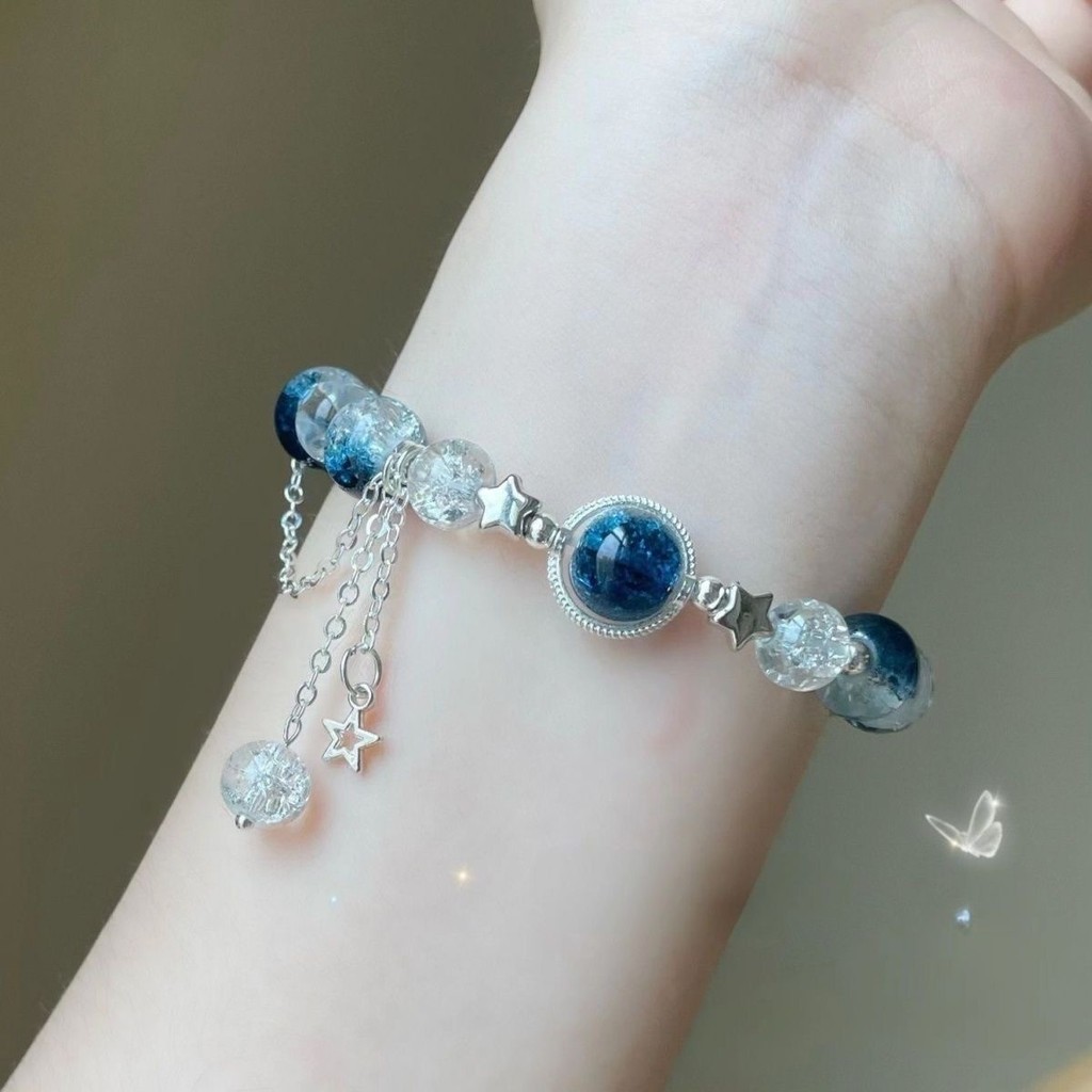 สร้อยข้อมือ Liuyue Star Design สีขาวหวาน สร้อยข้อมือยอดนิยมสำหรับผู้หญิง