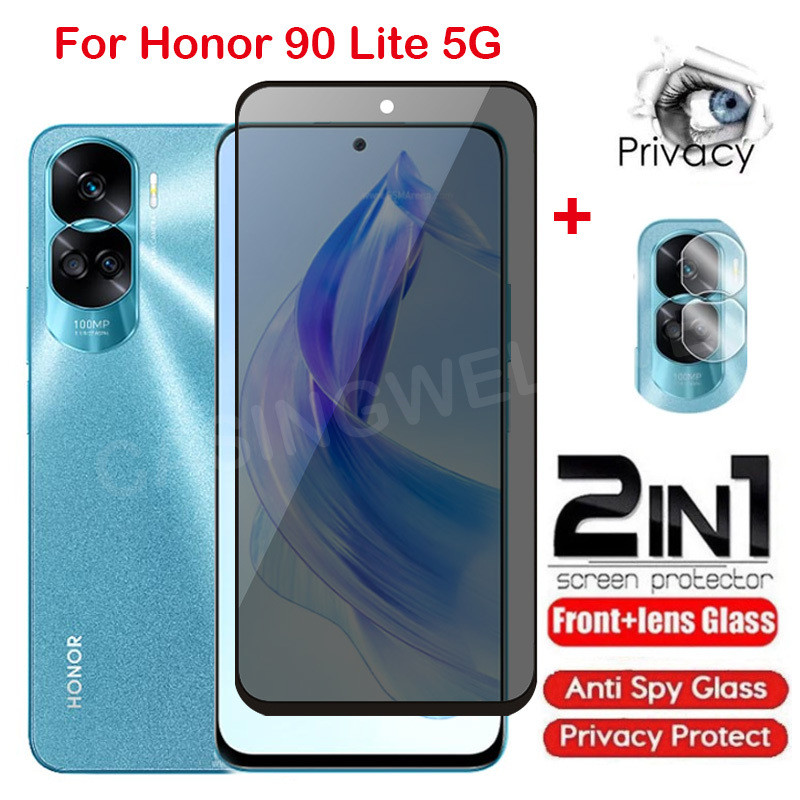 ป้องกันหน้าจอสําหรับ Honor 600 Lite 5G Honor 90 Lite 5G 4G กระจกนิรภัยส่วนตัว Anti-Spy คลุมทั้งหมดป้องกันหน้าจอ Anti Peek ฟิล์มความเป็นส่วนตัว