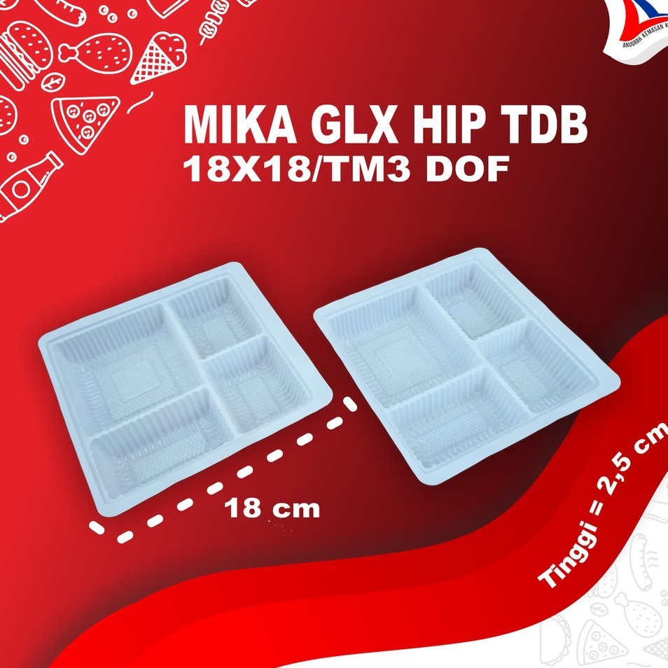 (1 แพ็ค) Mika Dos Nasi Glx Hip Td 18x18/Tm3 Dof / Mika เครื่องเคียง เนื้อหา 4 ส่วน 50 ชิ้น