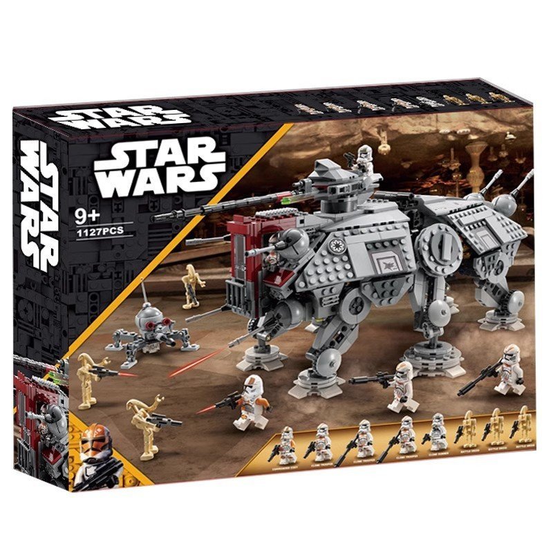 เข้ากันได้กับ Lego Star Wars Series AT-TE Walker 75337 Boys การศึกษาประกอบของเล่นเด็ก