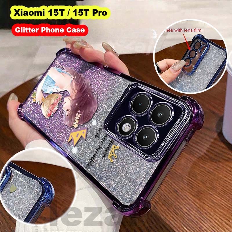 เคสXiaomi 15 T Pro 15T เคสXiaomi15T Pro 15TPro 15T เคสใส Soft Shining กันกระแทก Glitter ฝาหลัง