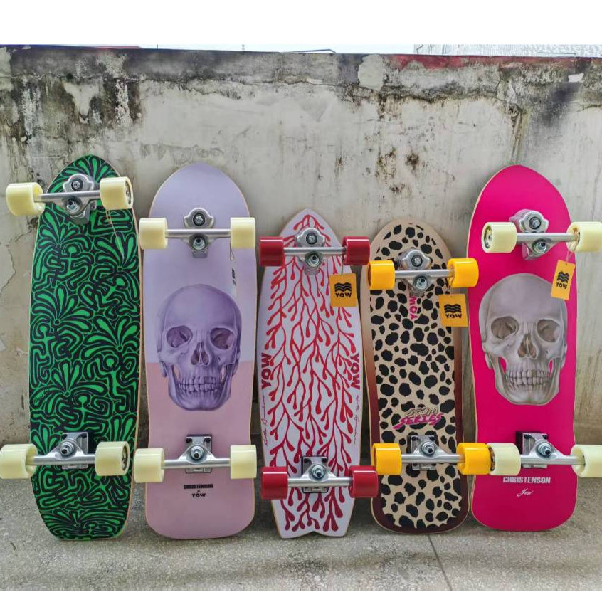 สไลด์ carver surf สเก็ตบอร์ด yow 2025 YOW SURF สเก็ตบอร์ดชุดเต็ม SKULL SANPPERS PRO MAPLES 4 ล้อสเก็ตบอร์ดสไลด์รถบรรทุก CRUISER – โปรปัง