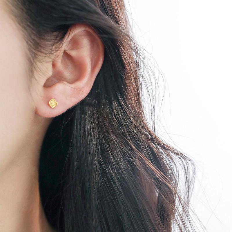Elven Rose Earrings ต่างหูเงินแท้ S925 [MERCELO] - รูปที่ 3